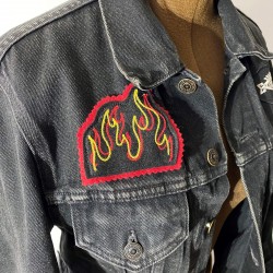Patch FLAMING - chainstitch